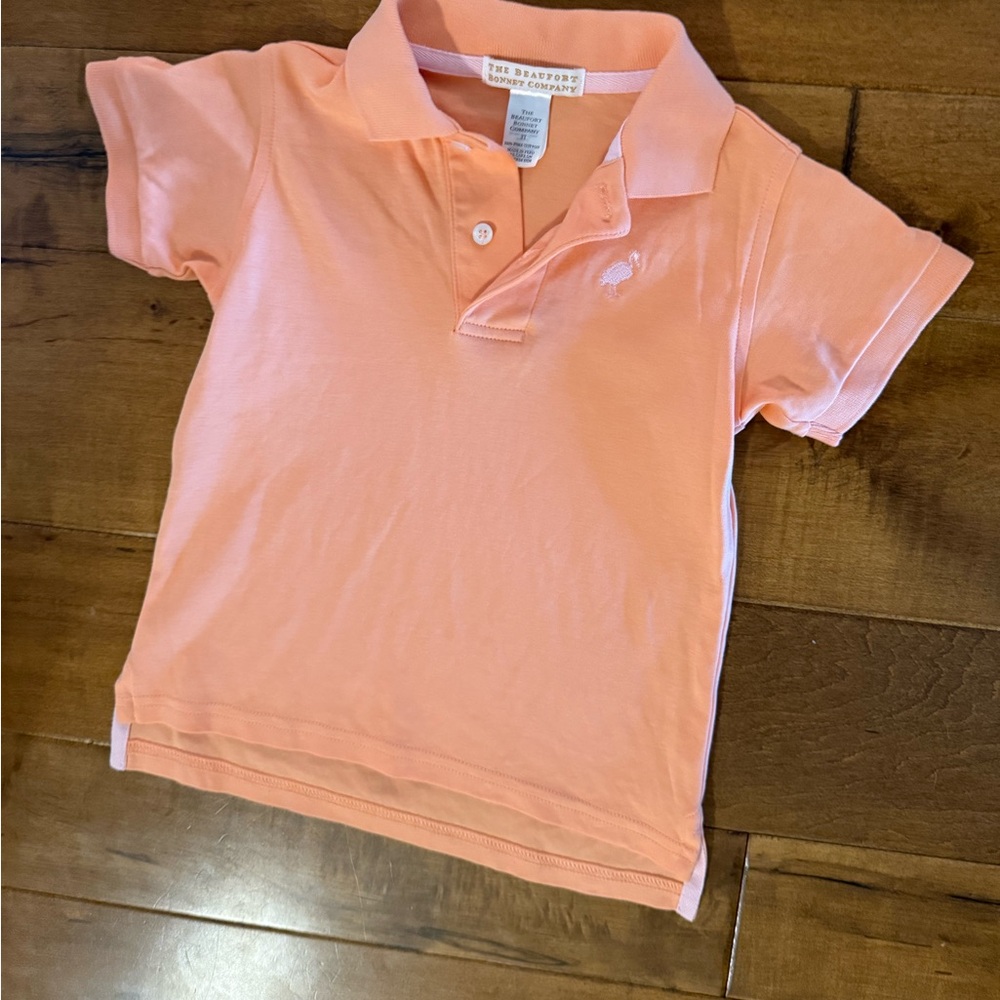 The Beaufort Bonnet Company Orange Polo Shirt Classic Style 3T